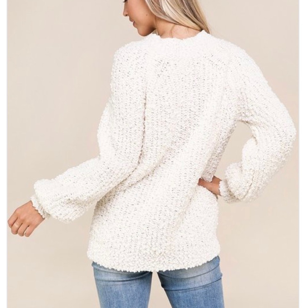 Last 3 • Ivory Raglan Sleeve Sweater - Picture 4 of 8